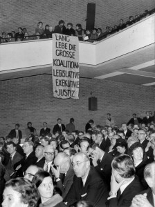 1968 Protest bei Univeranstaltung