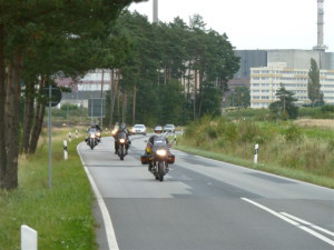 Motorradgruppe auf dem Weg zum nächsten termin
